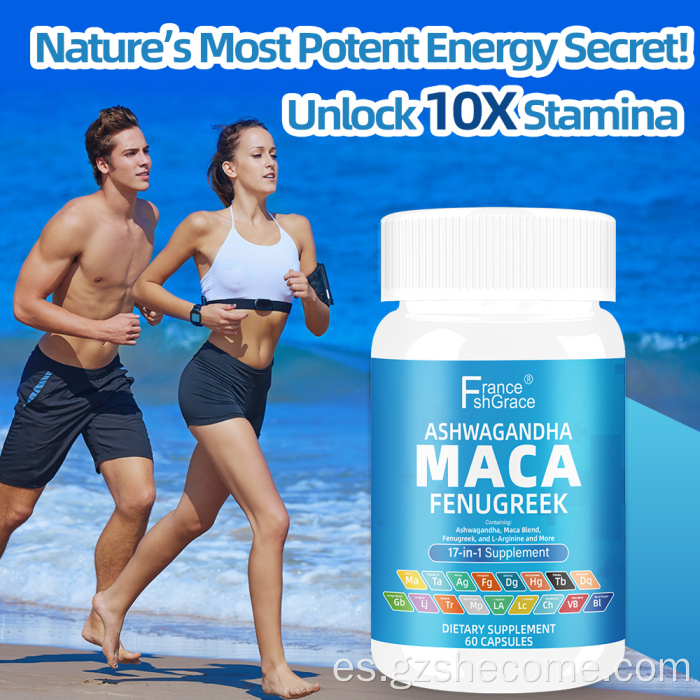 Maca apoya la salud reproductiva Cápsula de extracto de maca vegana